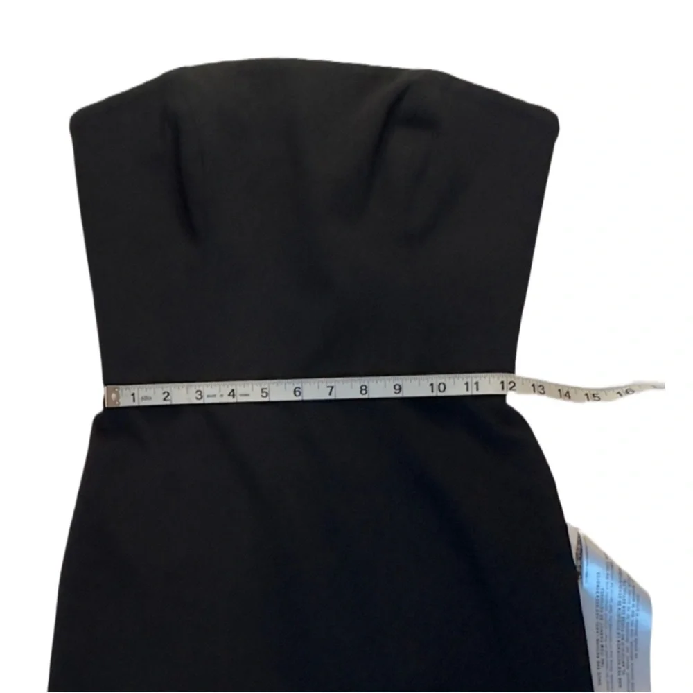 NWT DRESS THE POPULATION | Madison Strapless Midi Dress Gown Prom Formal Black